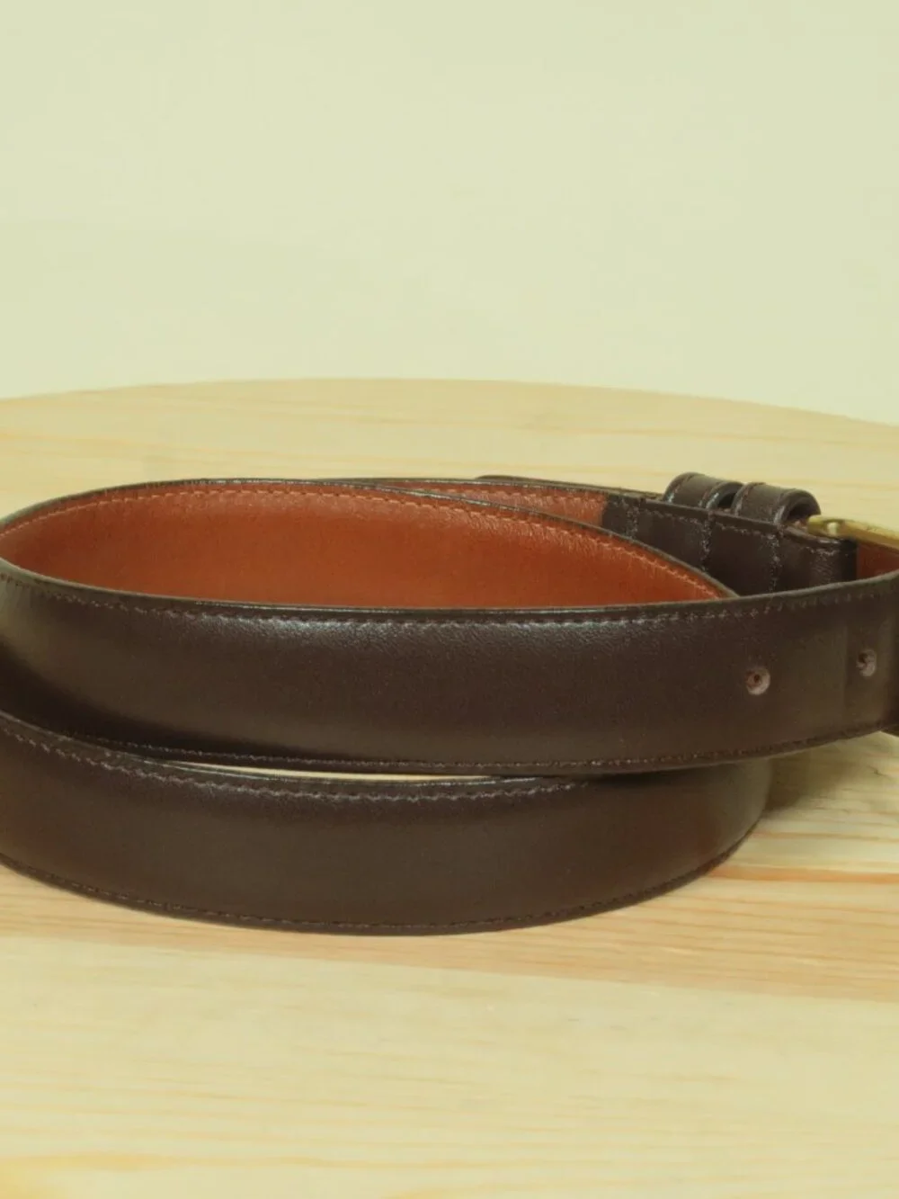 Vintage Coach Leather Dress Belt Mens 32 Mocha Brown 3700 Made in USA